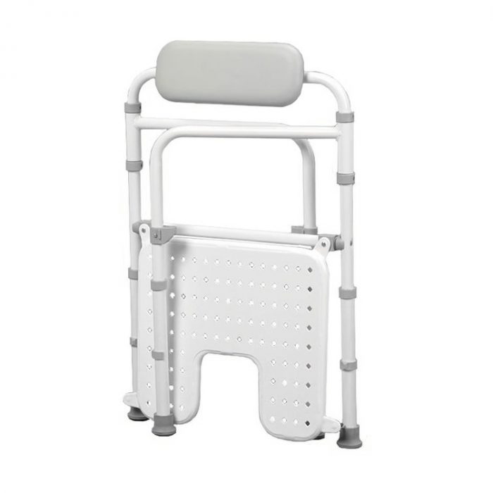 Folded closed shower chair
